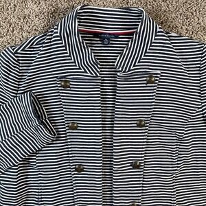 Tommy Hilfiger‎ Women's Striped Double Breasted Blazer Jacket XL
Y2K open front